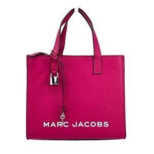 NEW Marc Jacobs Mini Grind Pink Leather Crossbody Bag Purse Lipstick Pink